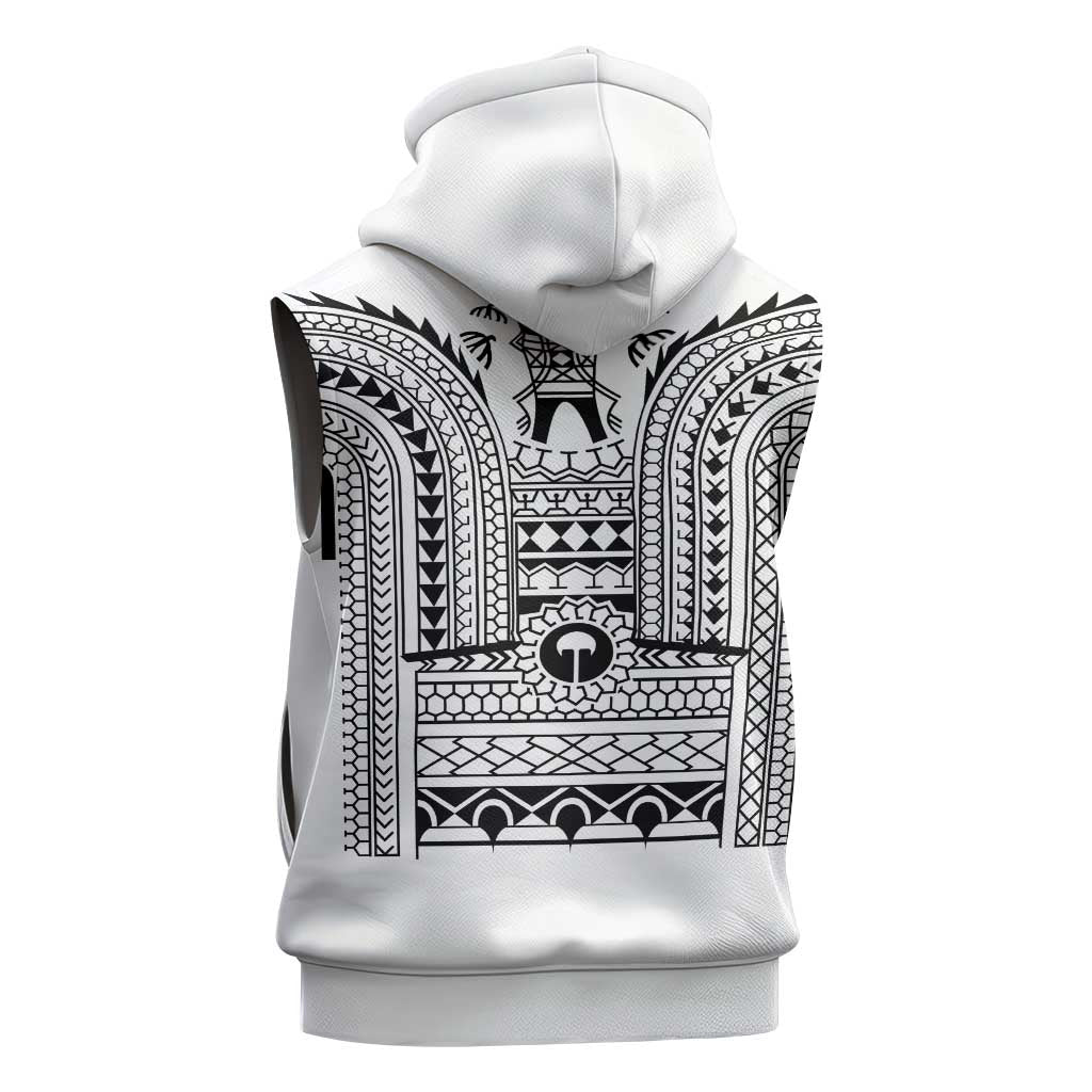 Philippines Igorot Tribal Art Tattoo White Sleeveless Hoodie - Polynesian Pride
