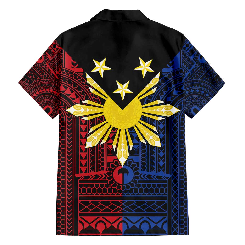 Philippines Sun Star Family Matching Off Shoulder Short Dress and Hawaiian Shirt Igorot Tribal Inspiration LT05 - Polynesian Pride