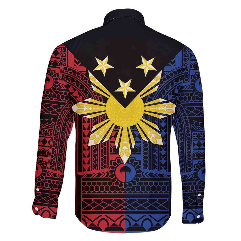 Philippines Sun Star Family Matching Off Shoulder Short Dress and Hawaiian Shirt Igorot Tribal Inspiration LT05 - Polynesian Pride