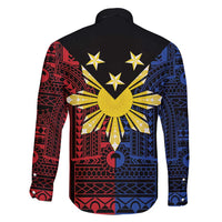 Philippines Sun Star Family Matching Off Shoulder Short Dress and Hawaiian Shirt Igorot Tribal Inspiration LT05 - Polynesian Pride