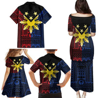 Philippines Sun Star Family Matching Puletasi and Hawaiian Shirt Igorot Tribal Inspiration LT05 - Polynesian Pride