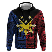 Philippines Sun Star Hoodie Igorot Tribal Inspiration LT05 Pullover Hoodie Black - Polynesian Pride