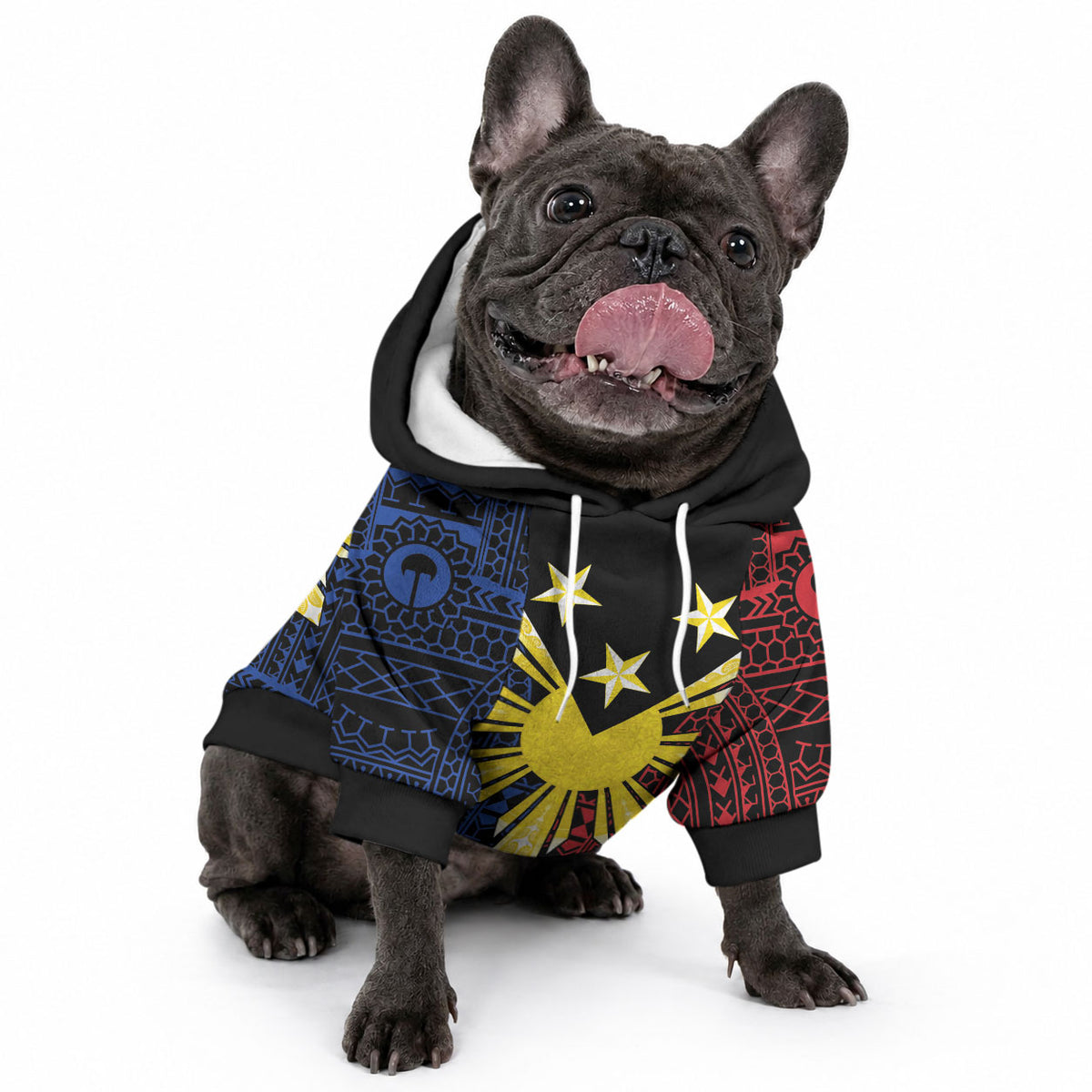 Philippines Sun Star Pet Hoodie Igorot Tribal Inspiration