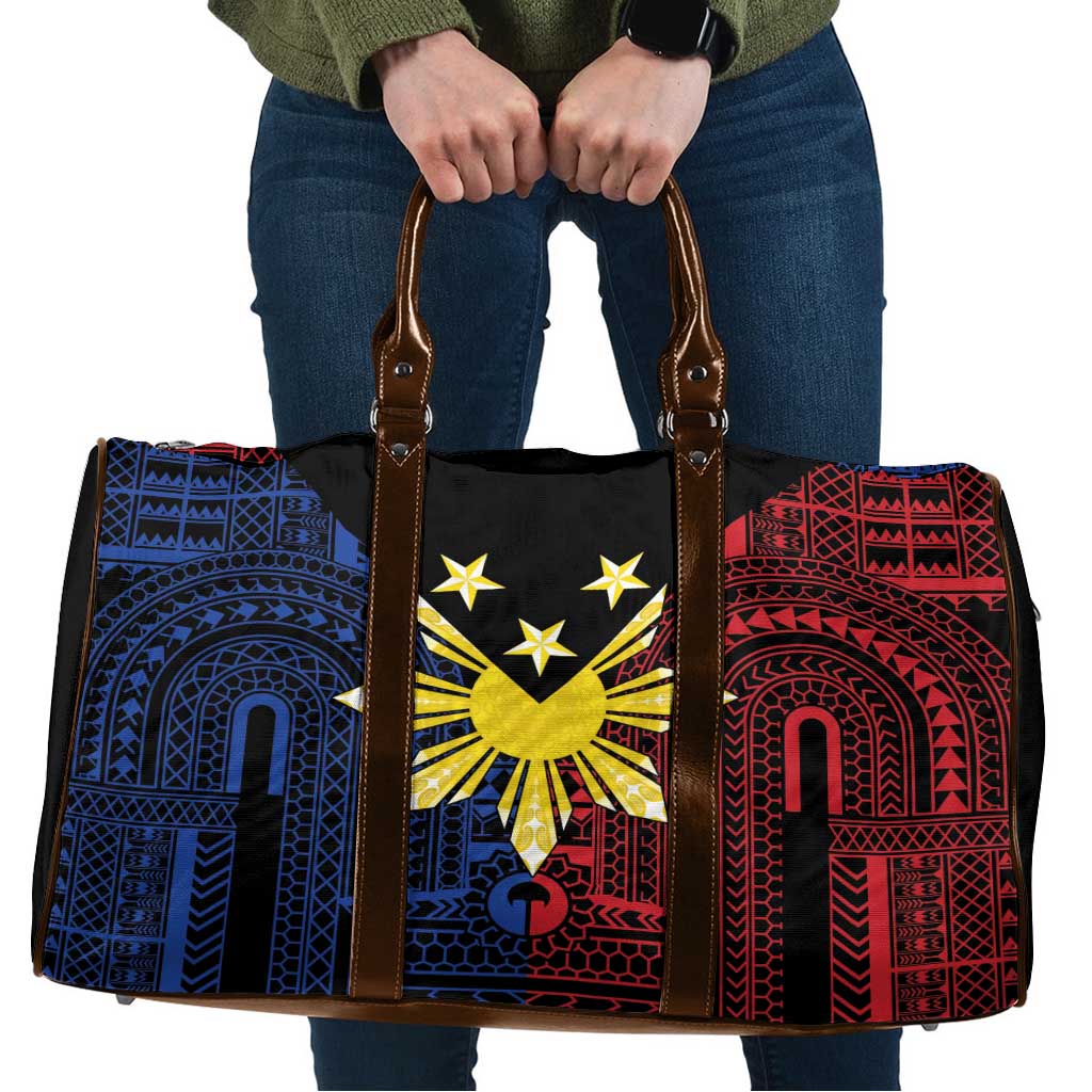 Philippines Sun Star Travel Bag Igorot Tribal Inspiration LT05 Black - Polynesian Pride