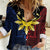Philippines Sun Star Women Casual Shirt Igorot Tribal Inspiration - Polynesian Pride