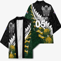 Custom Rugby New Zealand And South Africa Kimono Silver Fern With Springboks LT05 - Polynesian Pride