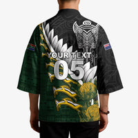Custom Rugby New Zealand And South Africa Kimono Silver Fern With Springboks LT05 - Polynesian Pride