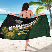 Rugby New Zealand And South Africa Sarong Silver Fern With Springboks LT05 - Polynesian Pride