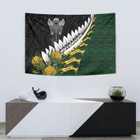Rugby New Zealand And South Africa Tapestry Silver Fern With Springboks LT05 - Polynesian Pride