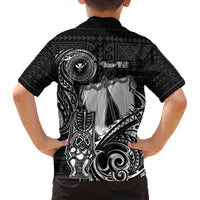 Personalized Hawaii Makahiki Season Family Matching Off Shoulder Short Dress and Hawaiian Shirt Akua Loa Polynesian Pattern LT05 - Polynesian Pride