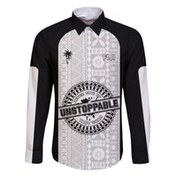 Personalized Fiji Obstacle Race 2023 Family Matching Puletasi Dress and Hawaiian Shirt Never Give Up LT05 Dad's Shirt - Long Sleeve Black - Polynesian Pride