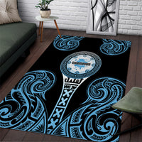 Fiji Obstacle Race 2023 Area Rug Go Champion LT05 Blue - Polynesian Pride