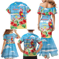 Hawaii Christmas Family Matching Mermaid Dress and Hawaiian Shirt Funny Macaw Parrot Tropical Vibe LT05 - Polynesian Pride