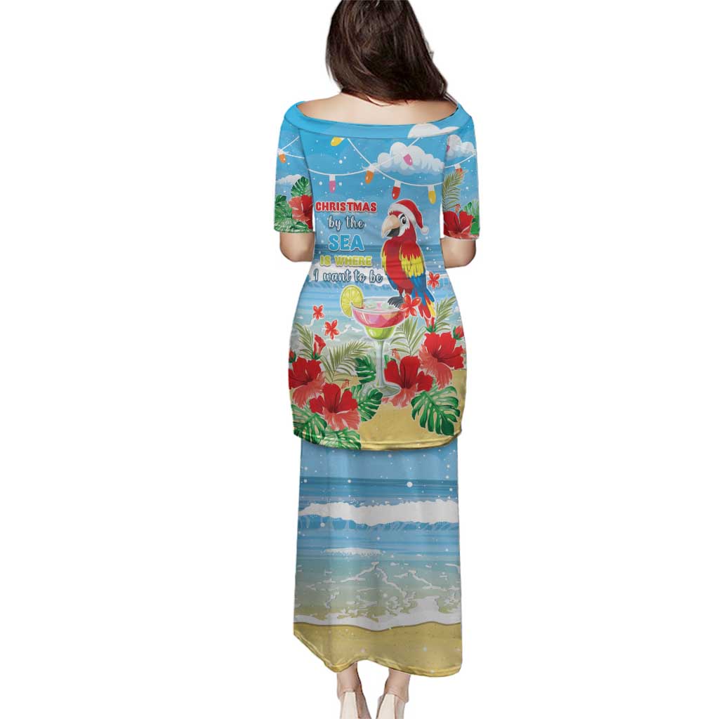 Hawaii Christmas Family Matching Puletasi and Hawaiian Shirt Funny Macaw Parrot Tropical Vibe LT05 - Polynesian Pride