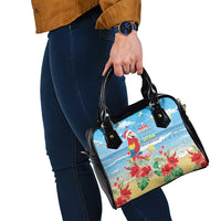 Hawaii Christmas Shoulder Handbag Funny Macaw Parrot Tropical Vibe LT05 - Polynesian Pride