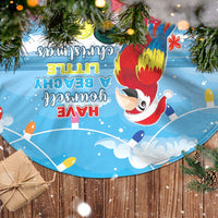 Hawaii Christmas Tree Skirt Funny Macaw Parrot Tropical Vibe LT05 - Polynesian Pride