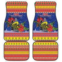 New Caledonia Christmas Car Mats Kanaky Poinsettia Joyeux Noel LT05 - Polynesian Pride