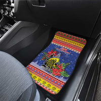 New Caledonia Christmas Car Mats Kanaky Poinsettia Joyeux Noel LT05 - Polynesian Pride