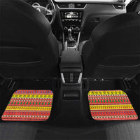 New Caledonia Christmas Car Mats Kanaky Poinsettia Joyeux Noel LT05 Set 2pcs - Back Red - Polynesian Pride