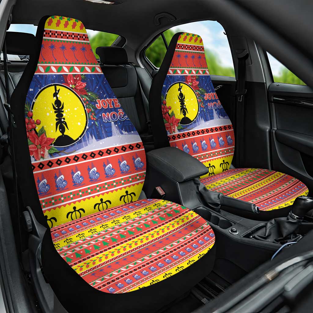 New Caledonia Christmas Car Seat Cover Kanaky Poinsettia Joyeux Noel LT05 One Size Red - Polynesian Pride