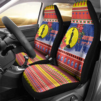 New Caledonia Christmas Car Seat Cover Kanaky Poinsettia Joyeux Noel LT05 - Polynesian Pride