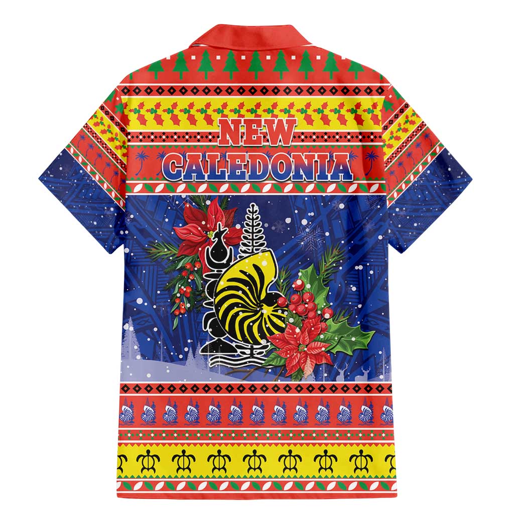 New Caledonia Christmas Family Matching Mermaid Dress and Hawaiian Shirt Kanaky Poinsettia Joyeux Noel LT05 - Polynesian Pride