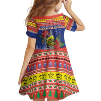 New Caledonia Christmas Family Matching Off Shoulder Short Dress and Hawaiian Shirt Kanaky Poinsettia Joyeux Noel LT05 - Polynesian Pride