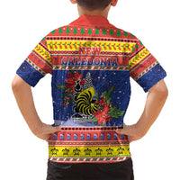 New Caledonia Christmas Family Matching Puletasi and Hawaiian Shirt Kanaky Poinsettia Joyeux Noel LT05 - Polynesian Pride