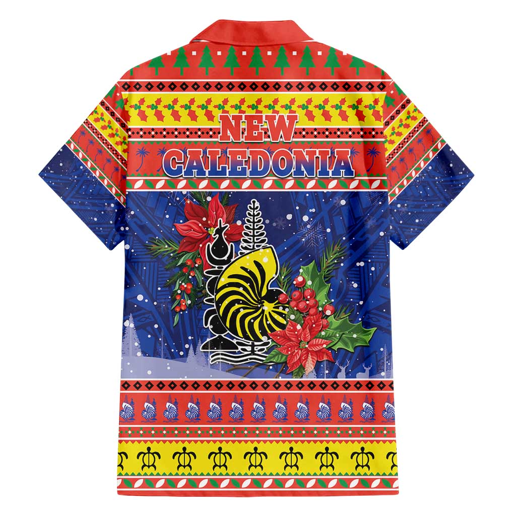 New Caledonia Christmas Family Matching Summer Maxi Dress and Hawaiian Shirt Kanaky Poinsettia Joyeux Noel LT05 - Polynesian Pride