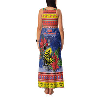 New Caledonia Christmas Family Matching Tank Maxi Dress and Hawaiian Shirt Kanaky Poinsettia Joyeux Noel LT05 - Polynesian Pride
