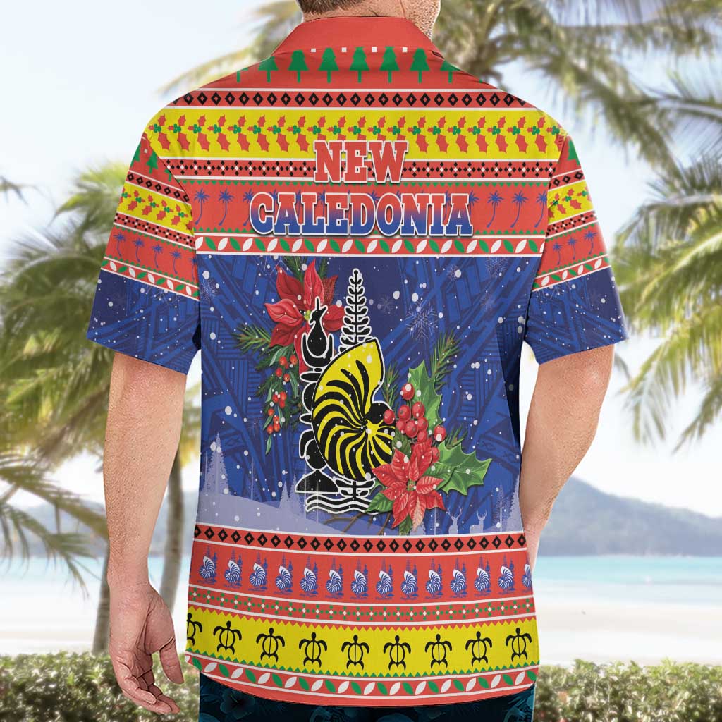 New Caledonia Christmas Hawaiian Shirt Kanaky Poinsettia Joyeux Noel LT05 - Polynesian Pride