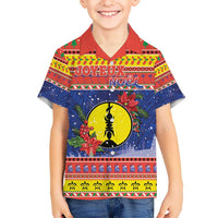 New Caledonia Christmas Hawaiian Shirt Kanaky Poinsettia Joyeux Noel LT05 - Polynesian Pride