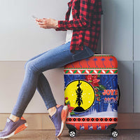 New Caledonia Christmas Luggage Cover Kanaky Poinsettia Joyeux Noel LT05 - Polynesian Pride