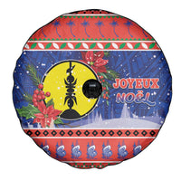 New Caledonia Christmas Spare Tire Cover Kanaky Poinsettia Joyeux Noel LT05 - Polynesian Pride
