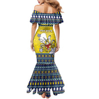 Niue The Rock Christmas Family Matching Mermaid Dress and Hawaiian Shirt Niuean Crab Monuina E Kilisimasi LT05 - Polynesian Pride