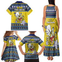 Niue The Rock Christmas Family Matching Tank Maxi Dress and Hawaiian Shirt Niuean Crab Monuina E Kilisimasi LT05 - Polynesian Pride