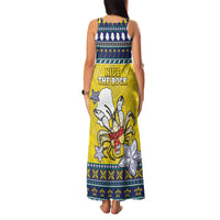 Niue The Rock Christmas Family Matching Tank Maxi Dress and Hawaiian Shirt Niuean Crab Monuina E Kilisimasi LT05 - Polynesian Pride