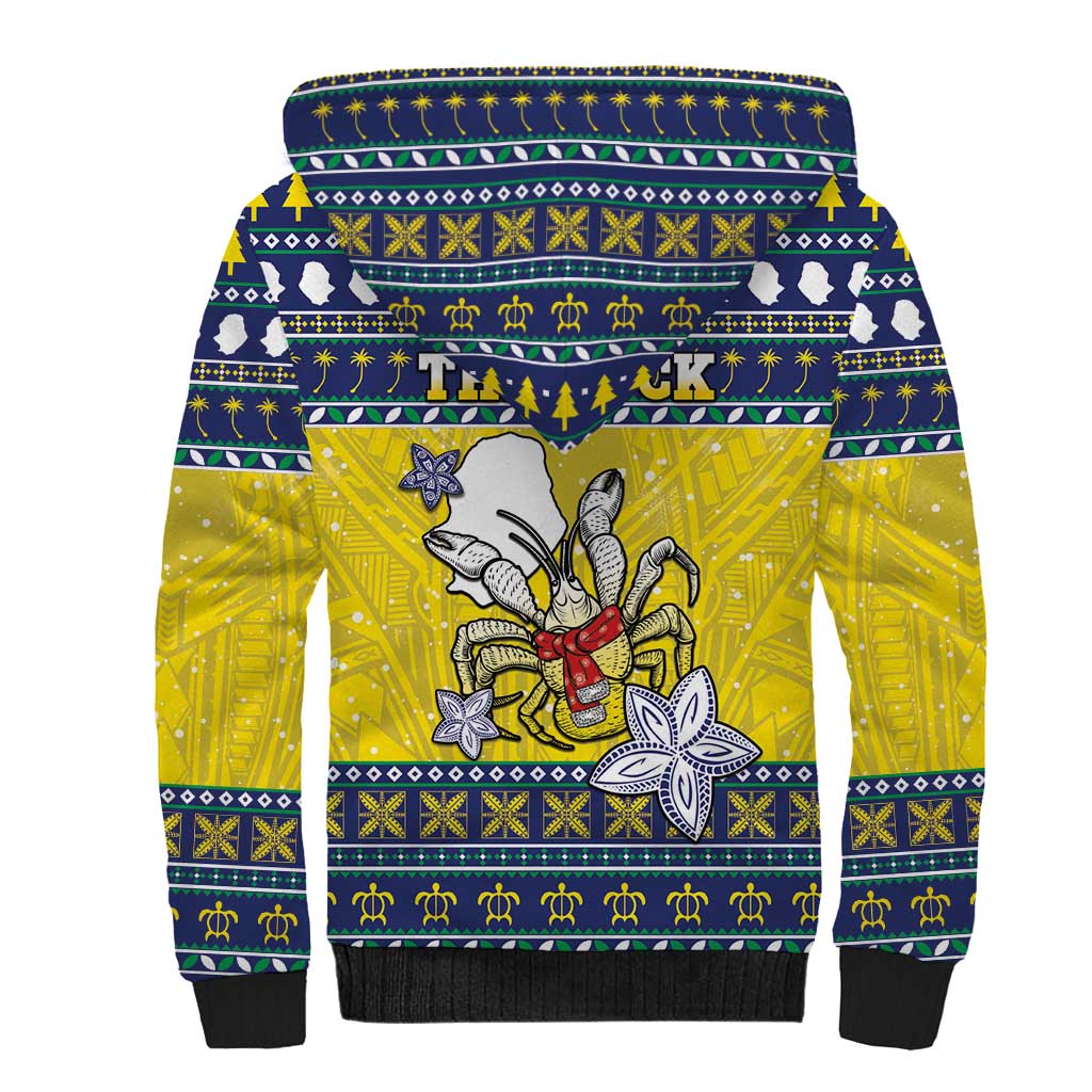 Niue The Rock Christmas Sherpa Hoodie Niuean Crab Monuina E Kilisimasi LT05 - Polynesian Pride