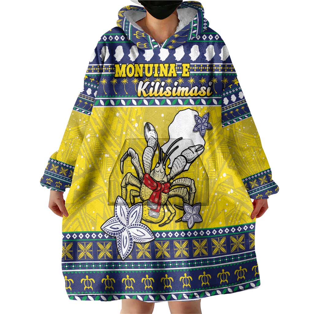 Niue The Rock Christmas Wearable Blanket Hoodie Niuean Crab Monuina E Kilisimasi LT05 - Polynesian Pride