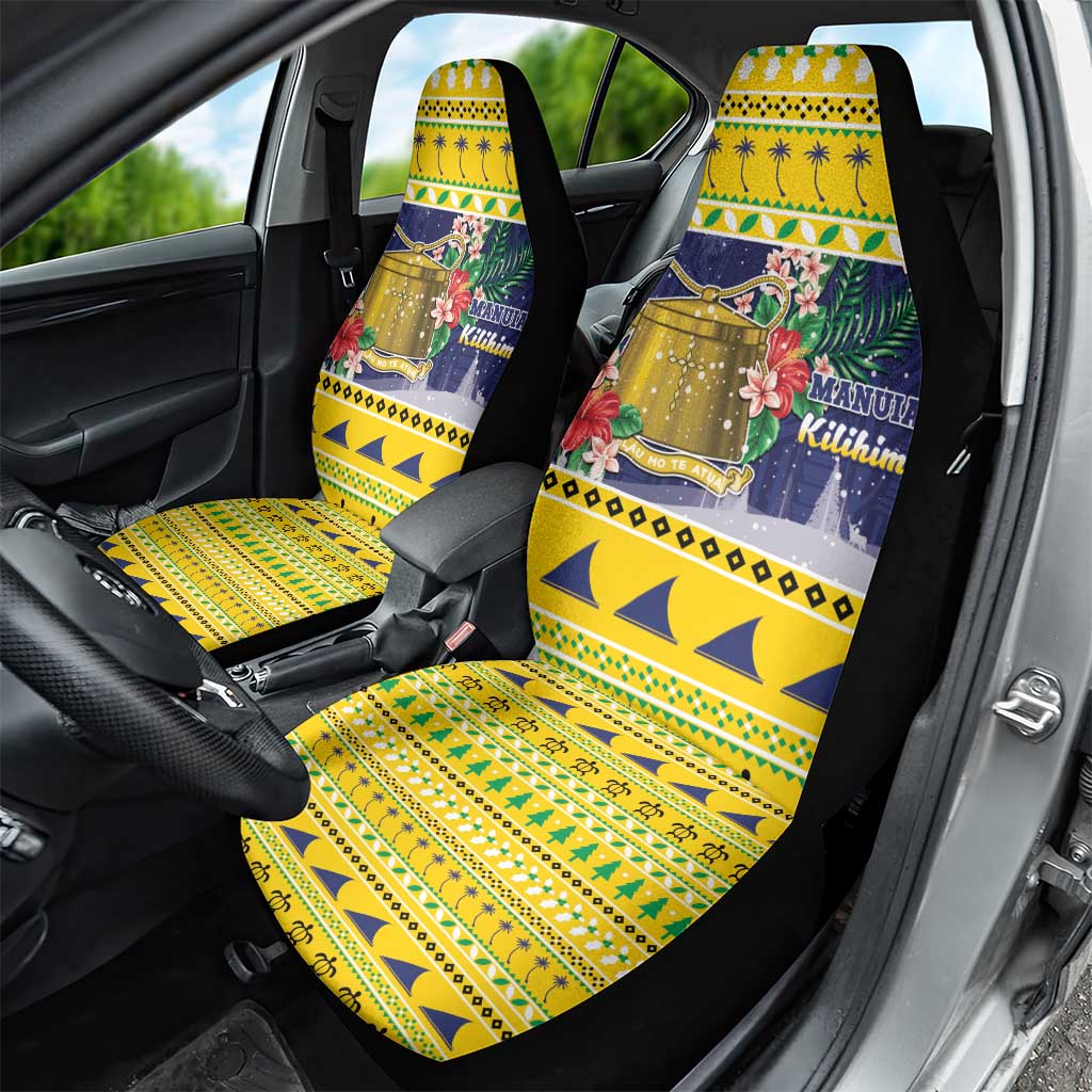 Tokelau Christmas Car Seat Cover Tokelauan Badge Manuia Te Kilihimahi