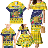 Tokelau Christmas Family Matching Mermaid Dress and Hawaiian Shirt Tokelauan Badge Manuia Te Kilihimahi LT05 - Polynesian Pride