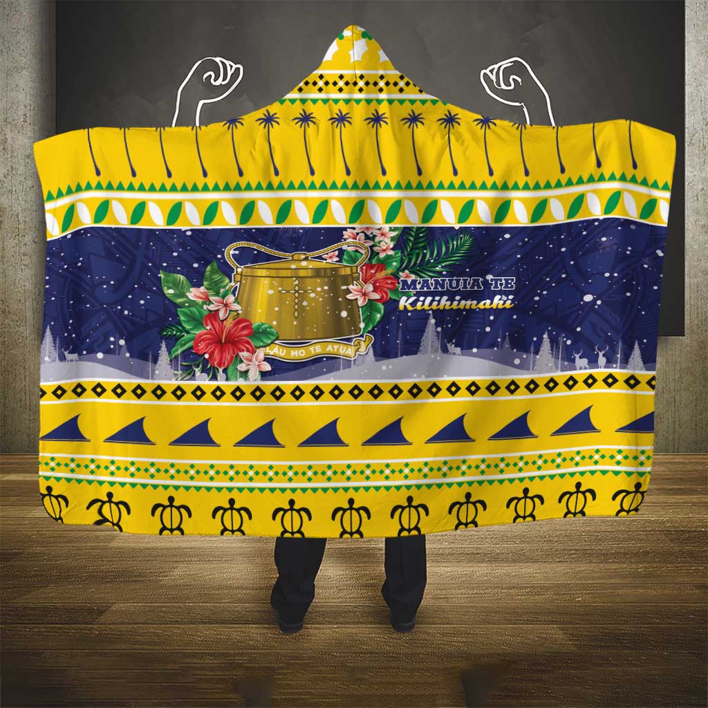 Tokelau Christmas Hooded Blanket Tokelauan Badge Manuia Te Kilihimahi