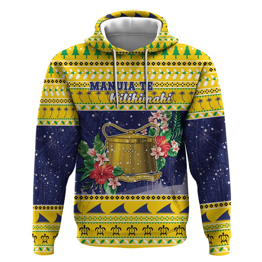 Tokelau Christmas Hoodie Tokelauan Badge Manuia Te Kilihimahi LT05 Pullover Hoodie Yellow - Polynesian Pride
