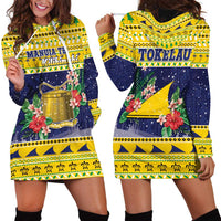 Tokelau Christmas Hoodie Dress Tokelauan Badge Manuia Te Kilihimahi