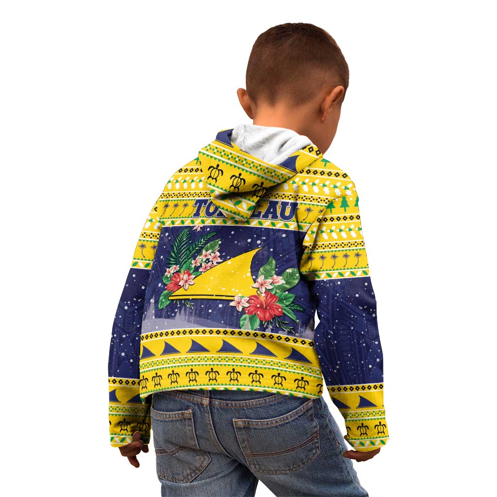 Tokelau Christmas Kid Hoodie Tokelauan Badge Manuia Te Kilihimahi LT05 - Polynesian Pride