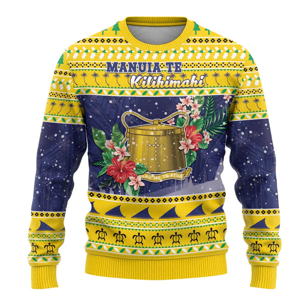 Tokelau Christmas Ugly Christmas Sweater Tokelauan Badge Manuia Te Kilihimahi LT05 - Polynesian Pride
