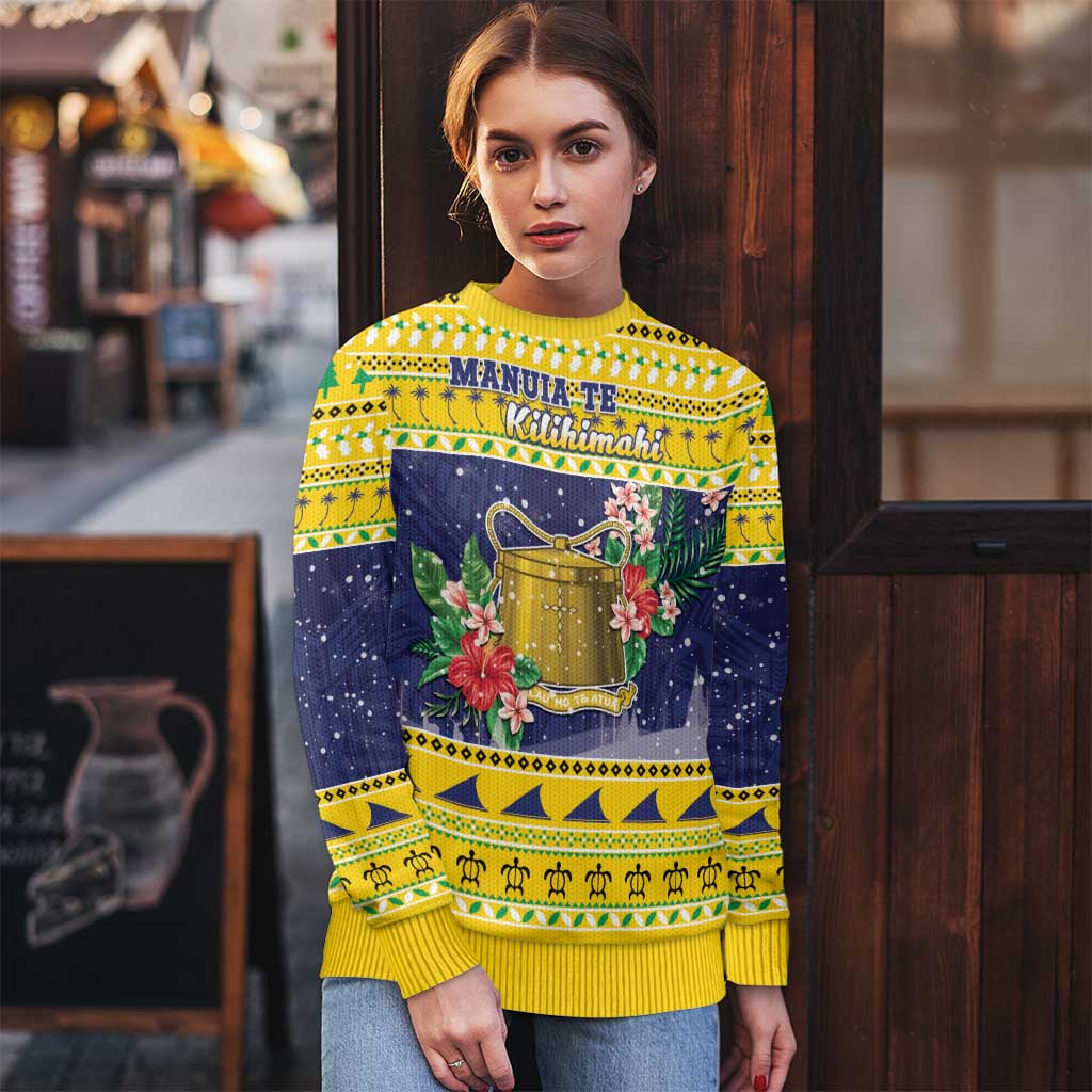 Tokelau Christmas Ugly Christmas Sweater Tokelauan Badge Manuia Te Kilihimahi LT05 - Polynesian Pride