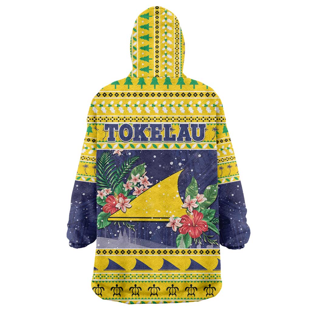 Tokelau Christmas Wearable Blanket Hoodie Tokelauan Badge Manuia Te Kilihimahi LT05 - Polynesian Pride