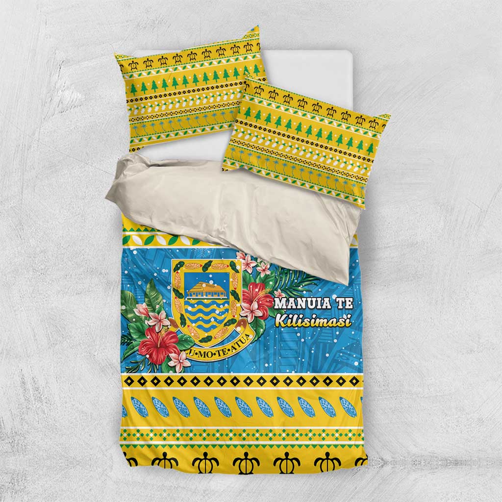 Tuvalu Christmas Bedding Set Coat Of Arms Manuia Te Kilisimasi