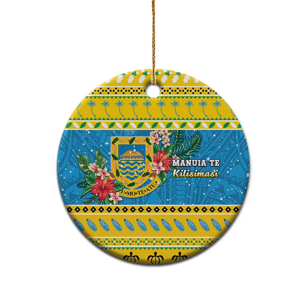 Tuvalu Christmas Ceramic Ornament Coat Of Arms Manuia Te Kilisimasi